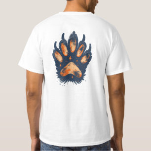 Cosmic Bear Paw Print T-Shirt – Front & Back Desig