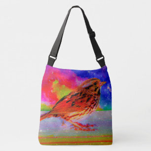 Cosmic Bird Dreamscape Art Print" Crossbody Bag