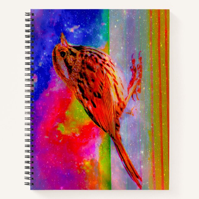 Cosmic Bird Dreamscape Art Print" Notebook (Front)