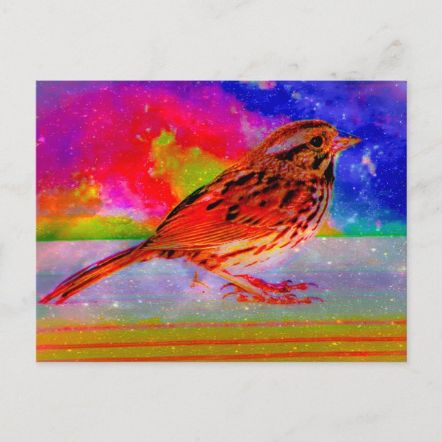Cosmic Bird Dreamscape Art Print" Postcard (Front)