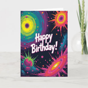 Cosmic Birthday Swirl Card
