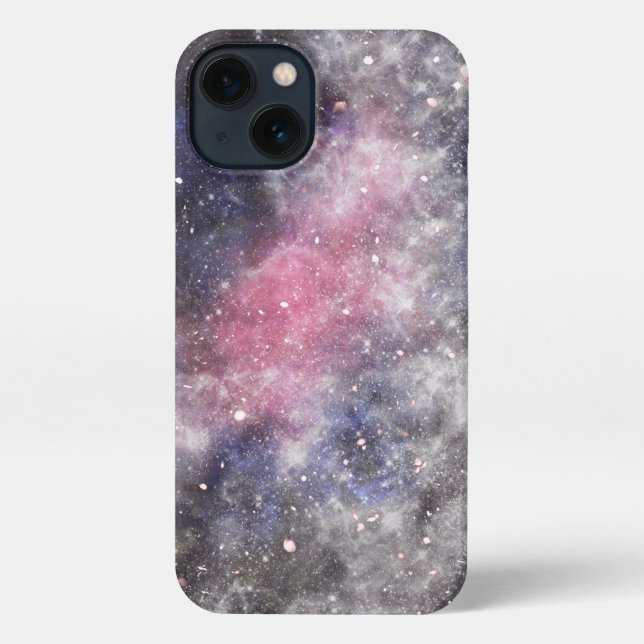 Cosmic black abstract art iPhone case (Back)