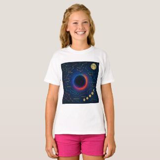 Cosmic Black Hole & Constellations Art - Celestial T-Shirt