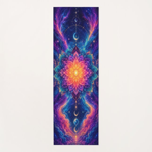 Cosmic Bloom Celestial Yoga Mat (Front)