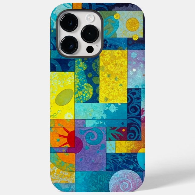 Cosmic Bloom Garden: Abstract Mosaic of Dreams Case-Mate iPhone Case (Back)