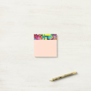 Cosmic Bloom Garden: Abstract Mosaic of Dreams Post-it Notes