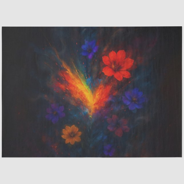 Cosmic Bloom of Pride Decoupage Paper – LGBTQ (Front)