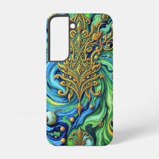 Cosmic Bloom: Surreal Energy Flow Samsung Galaxy Case
