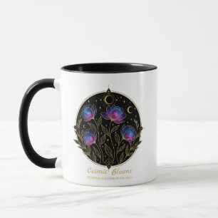 Cosmic Blooms – Celestial Floral Mandala flowers Mug