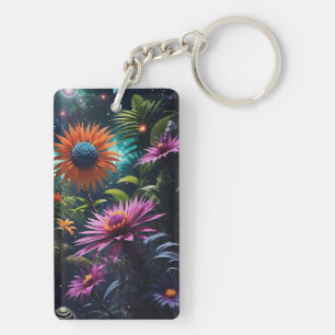Cosmic Blossoms Acrylic Keychain