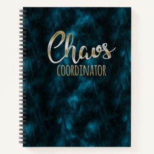 Cosmic Blue Chaos Coordinator Personal Planner Notebook
