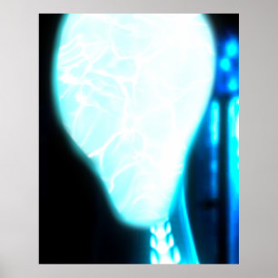Cosmic Blue Ether Alien Poster