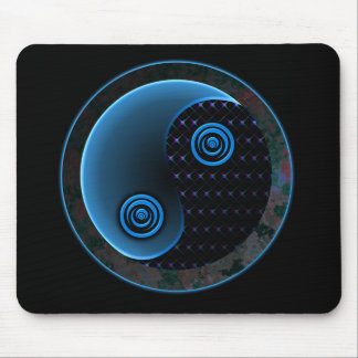 Cosmic Blue in Balance Yin Yang Mouse Mat