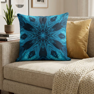 Cosmic Blue Mandala Cushion