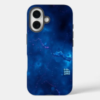 Cosmic Blue Nebula Abstract Art