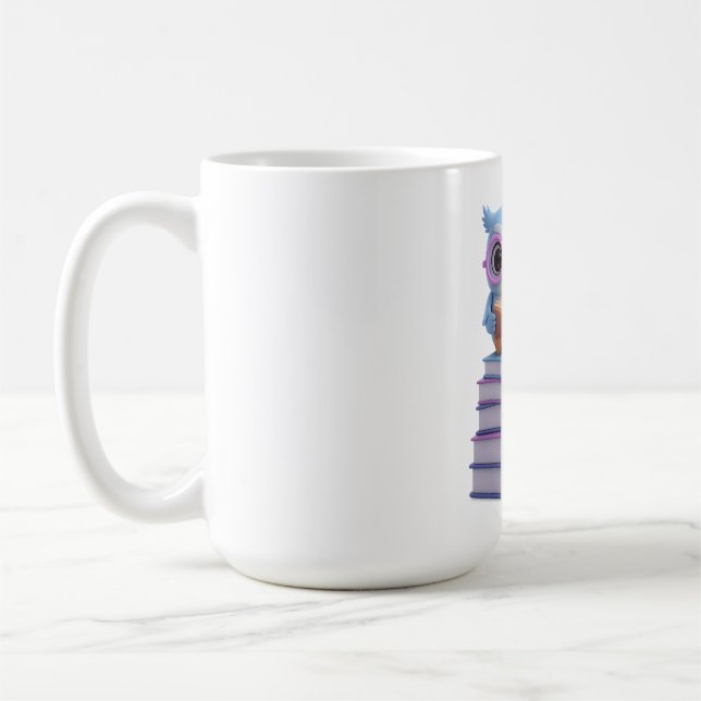 Cosmic Book Owl Coffee Mug (Left)