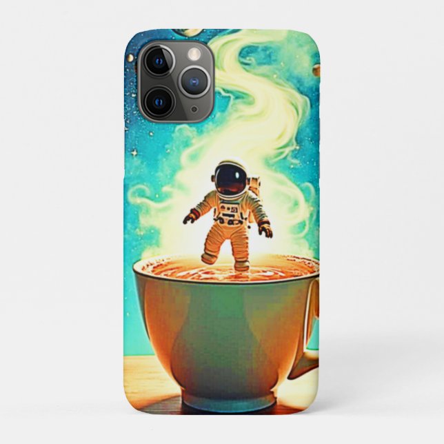 Cosmic Brew: Astronaut's Coffee Dream Case-Mate iPhone Case (Back)