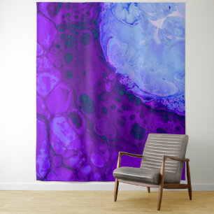 *~* Cosmic Brew Turquoise Abstract Circle Magenta Tapestry