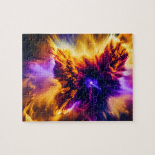 Cosmic Bright Colours in Nebula Exploding in Space Jigsaw Puzzle
