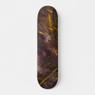 Cosmic Bronze Nebula Marble Skateboard