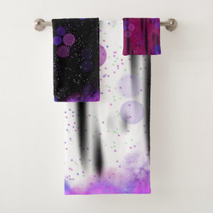 Cosmic Bubble Flow Bath Towel Set