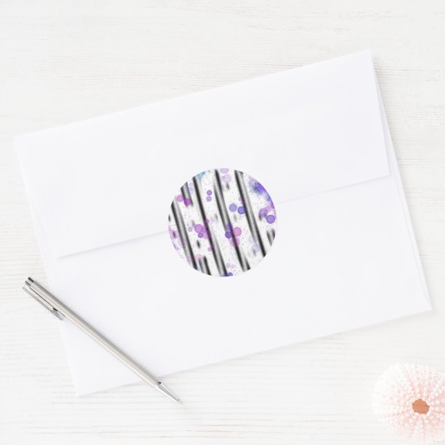Cosmic Bubble Flow Classic Round Sticker (Envelope)