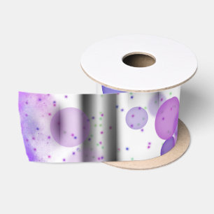 Cosmic Bubble Flow Satin Ribbon