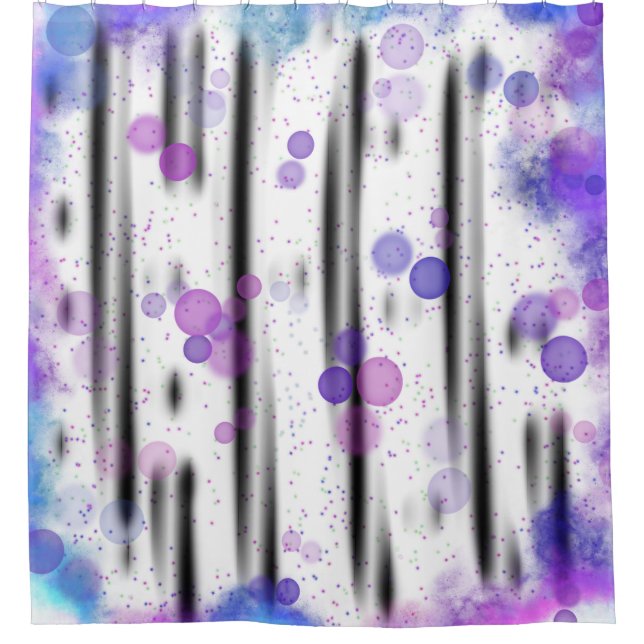 Cosmic Bubble Flow Shower Curtain (Front)