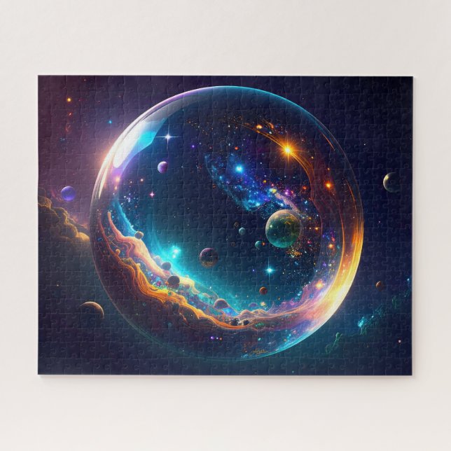 Cosmic Bubble Galaxy Fantasy Art Jigsaw Puzzle (Horizontal)