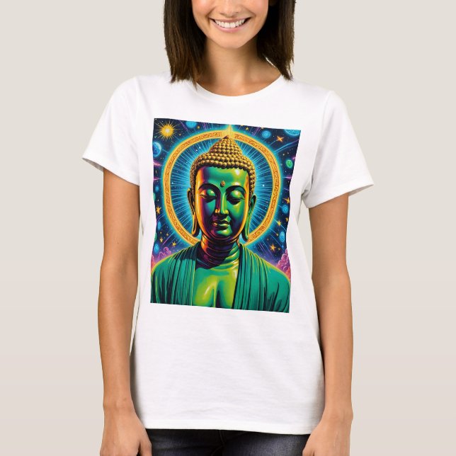 Cosmic Buddha Enlightenment Spiritual Tee (Front)