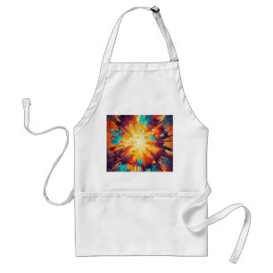 Cosmic Burst Abstract Splatter Art Standard Apron