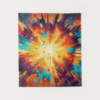 Cosmic Burst Abstract Splatter Art
