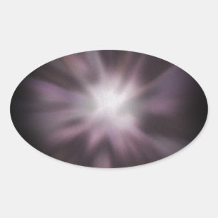 Cosmic Burst Artwork Oval Sticker