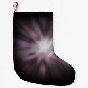 Cosmic Burst - Space Explosion on Black Small Christmas Stocking