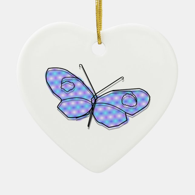 Cosmic Butterfly Ceramic Tree Decoration (Front)
