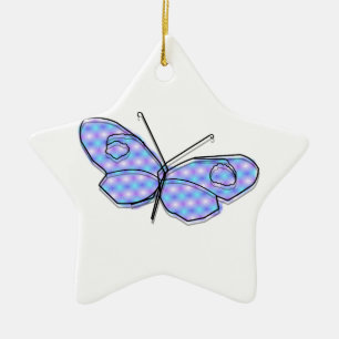 Cosmic Butterfly Ceramic Tree Decoration