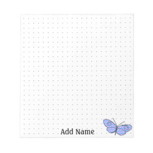 Cosmic Butterfly Custom Dot Grid Notepad