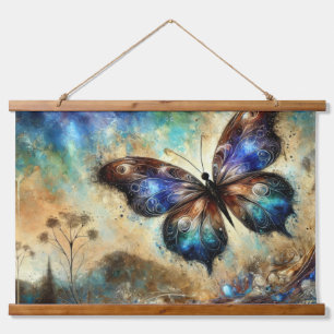 Cosmic Butterfly Fantasy Artwork Hanging Tapestry