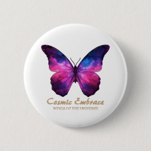 Cosmic Butterfly Galaxy Wings 6 Cm Round Badge