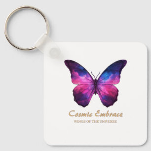 Cosmic Butterfly Galaxy Wings Key Ring