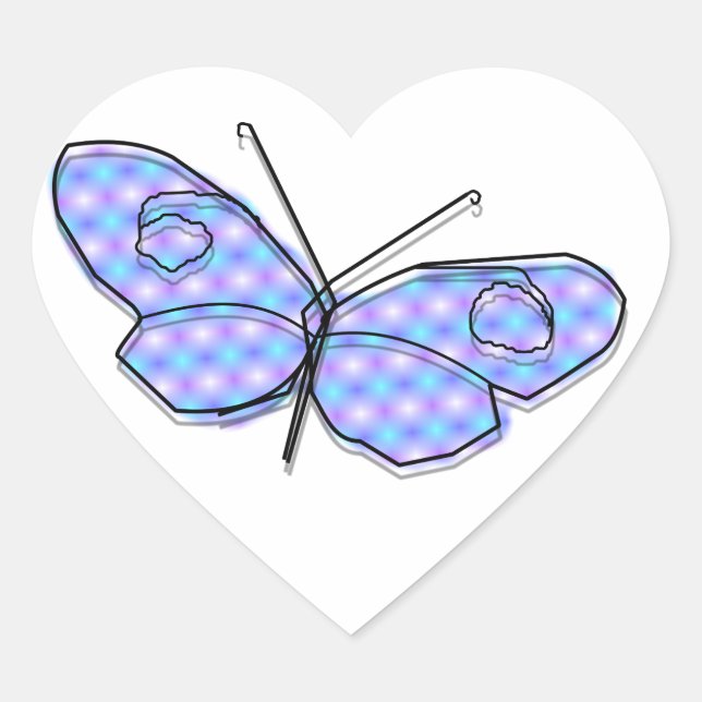 Cosmic Butterfly Heart Sticker (Front)