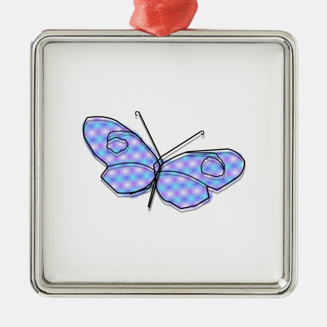 Cosmic Butterfly Metal Tree Decoration (Front)