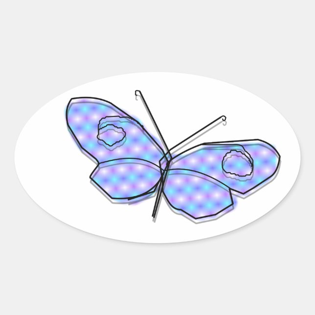 Cosmic Butterfly Oval Sticker (Front)