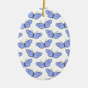 Cosmic Butterfly Pattern Ceramic Tree Decoration