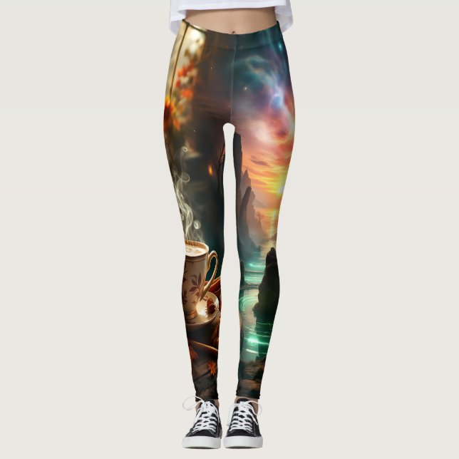 Cosmic Café Leggings Tights (Front)