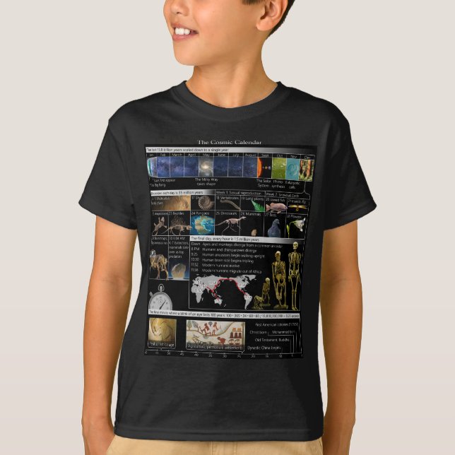 Cosmic Calendar Boy's T-Shirt (Front)