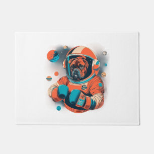 Cosmic Canine The Astronaut Boxer    Doormat