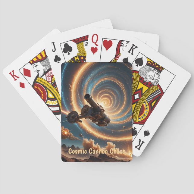 Cosmic Cannon Chaos Playing Cards (Back)