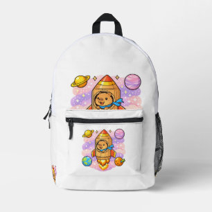 Cosmic Capybara Explorer Printed Backpack