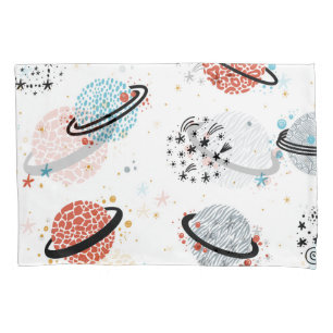 Cosmic Cartoons: Vintage Space Wonders Pillowcase